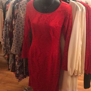 Red lace dress perfect for Valentine’s